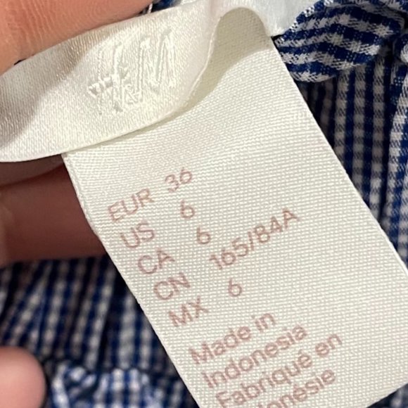 H&M Striped Blue and White Off Shoulder Top - Picture 3 of 5